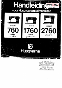Handleiding Husqvarna 1760 Naaimachine