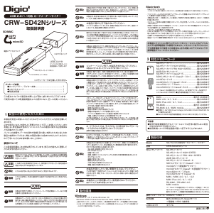 説明書 デジオツー CRW-SD42NP カードリーダー