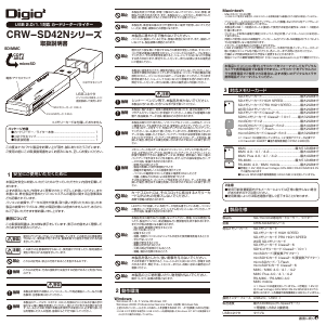 説明書 デジオツー CRW-SD42NSL カードリーダー