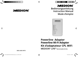 Mode d’emploi Medion P85149 (MD 87319) Adaptateur CPL