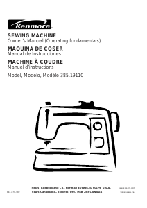 Manual Kenmore 385.19110 Sewing Machine