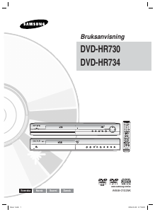 Bruksanvisning Samsung DVD-HR730 DVD spelare