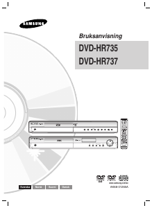 Bruksanvisning Samsung DVD-HR735 DVD spelare