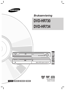 Brugsanvisning Samsung DVD-HR734 DVD afspiller