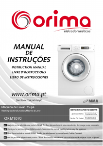 Bruksanvisning Orima ORM 1070 W Tvättmaskin