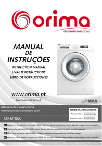 Manual Orima ORM 1060 W Washing Machine
