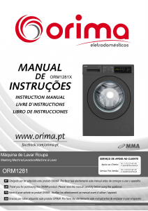 Bruksanvisning Orima ORM 1281 X Tvättmaskin