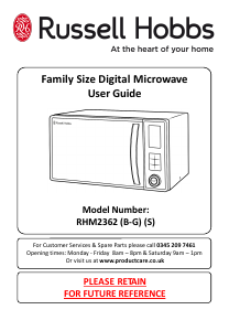 Bruksanvisning Russell Hobbs RHM2362B-G Mikrovågsugn