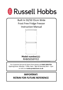 Manual Russell Hobbs RHBI5050FFE2 Fridge-Freezer