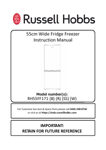 Manual Russell Hobbs RH55FF171B Fridge-Freezer