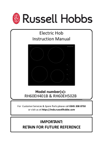 Manual Russell Hobbs RH60EH502B Hob