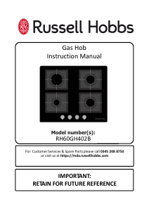 Manual Russell Hobbs RH60GH402B Hob