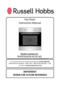 Handleiding Russell Hobbs RHFEO6502SS-M Oven