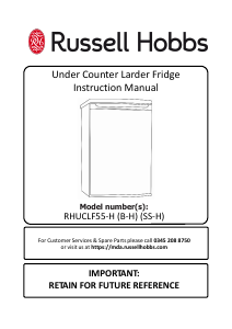 Manual Russell Hobbs RHUCLF55B-H Refrigerator