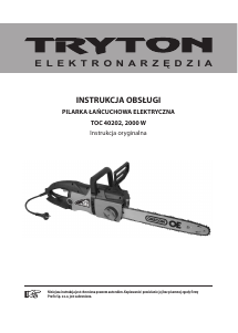 Instrukcja Tryton TOC 40202 Piła łańcuchowa