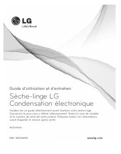 Mode d’emploi LG RC7015SL Sèche-linge