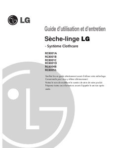 Mode d’emploi LG RC8001B Sèche-linge