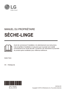 Mode d’emploi LG RH9V71WH Sèche-linge