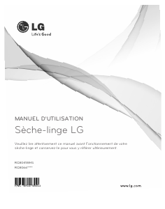 Mode d’emploi LG RC8041WHS Sèche-linge