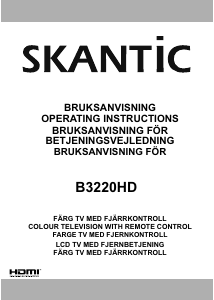 Brugsanvisning Skantic B3220HD LED TV