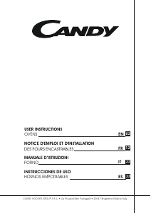 Manual Candy FCS201 N/E Oven