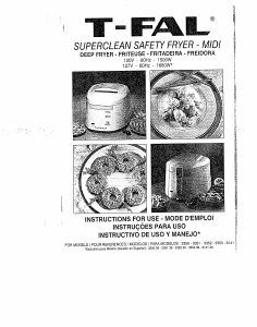 Bruksanvisning Tefal 3353 Superclean Safety Fritös