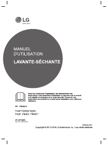 Mode d’emploi LG F854C40WR Lave-linge séchant