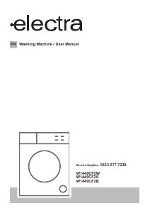 Manual Electra W1449CF2W Washing Machine
