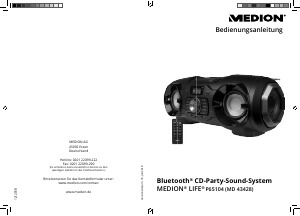 Bedienungsanleitung Medion LIFE P65104 (MD 43428) Stereoanlage