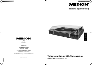 Bedienungsanleitung Medion LIFE P67006 (MD 84992) Plattenspieler