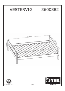 Manual JYSK Vestervig (160x200) Bed Frame