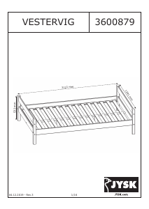 Manual JYSK Vestervig (120x200) Bed Frame