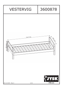 Manual JYSK Vestervig (90x200) Bed Frame