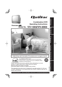 Bruksanvisning Quasar VV-1303 TV