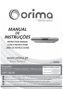 Bruksanvisning Orima ORT 6018 Köksfläkt