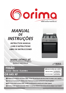 Manual Orima OR 645 XF Fogão
