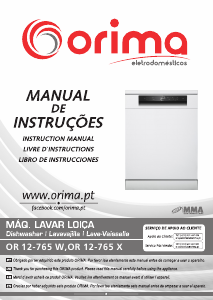 Manual Orima OR 12-765 X Máquina de lavar louça