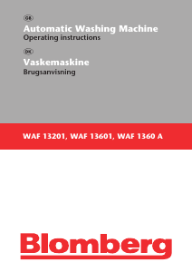Handleiding Blomberg WAF 1360 A Wasmachine