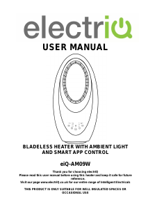 Bruksanvisning ElectriQ eiQ-AM09W Värmefläkt