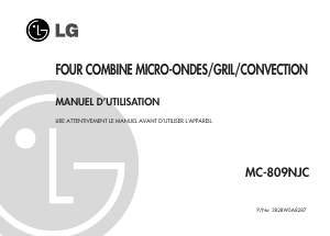 Mode d’emploi LG MC-7884NJC Micro-onde