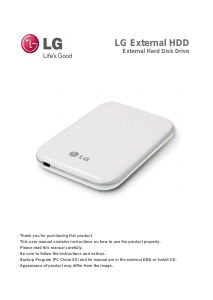 Bruksanvisning LG HXD5U50GLS Hårddisk