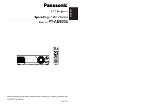 Bruksanvisning Panasonic PT-AE900E Projektor