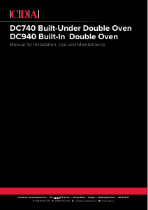 Bruksanvisning CDA DC740 Ugn