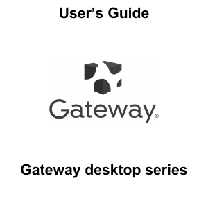 Bruksanvisning Gateway DX4380G Stationär dator