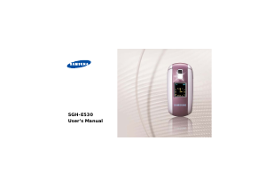 Bruksanvisning Samsung SGH-E530 Mobiltelefon