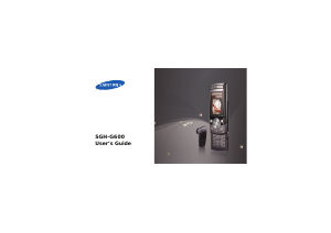 Bruksanvisning Samsung SGH-G600G Mobiltelefon