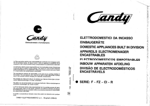 Manuale Candy F310/3 N Forno