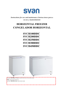 Manual de uso Svan SVCH100DDC Congelador