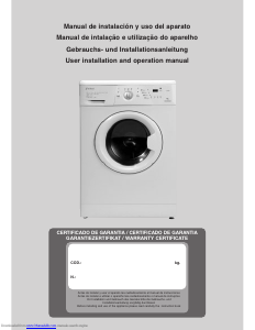 Manual Edesa L-511 Máquina de lavar roupa