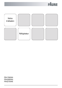 Mode d’emploi Faure FRA22700WE Réfrigérateur